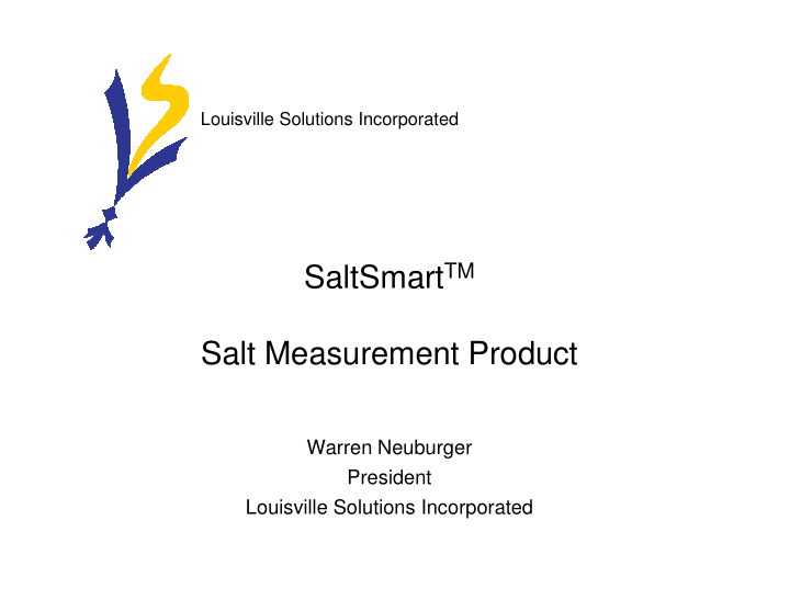salt measurement product