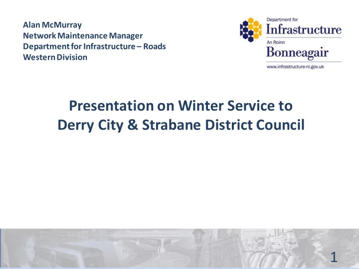 presentation on winter service to derry city strabane