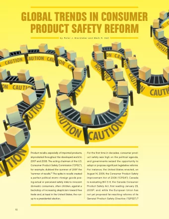 ProduCT safeTy reform  Global Trends in Consumer General Product Safety Directive (GPSD), 3