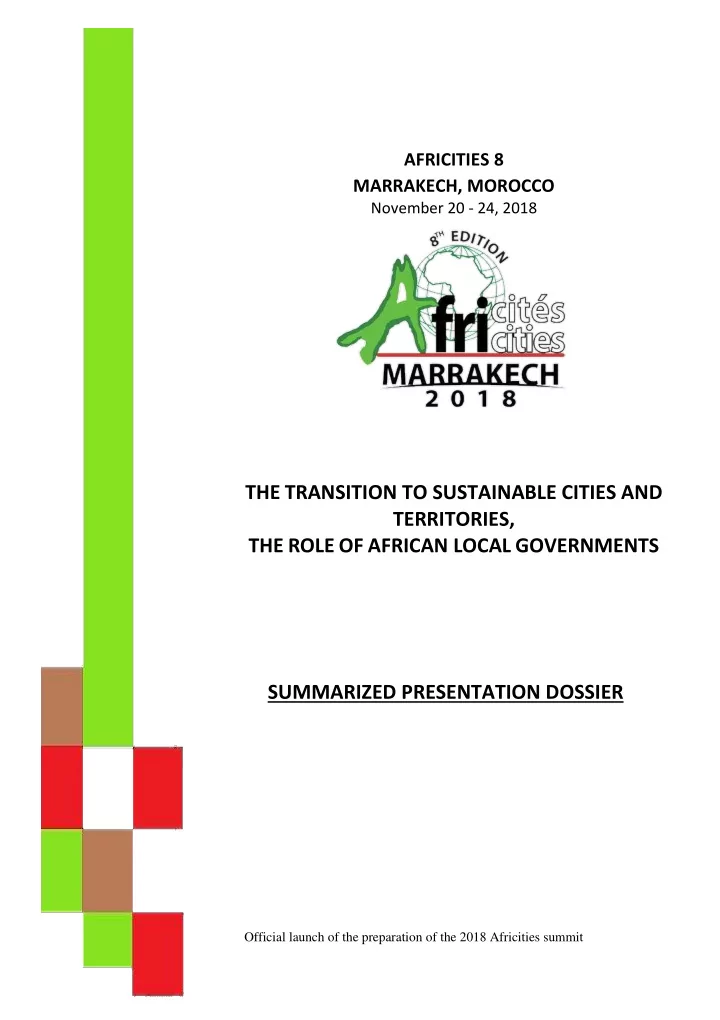 africities 8 marrakech morocco november 20 24 2018 the