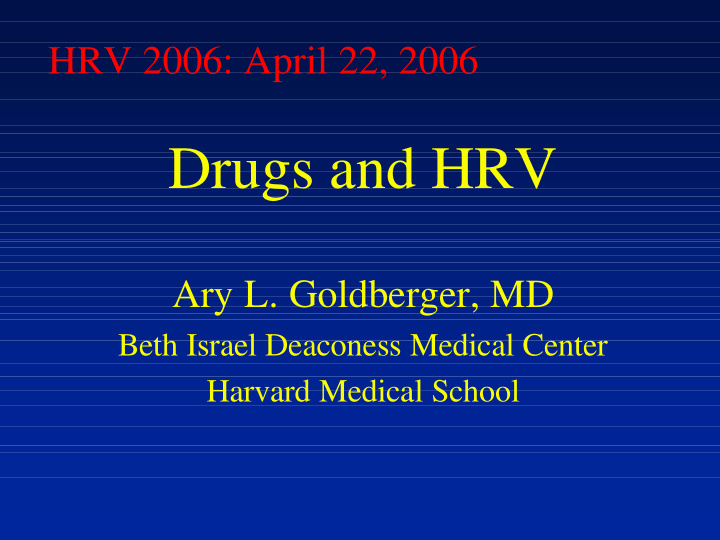 drugs and hrv