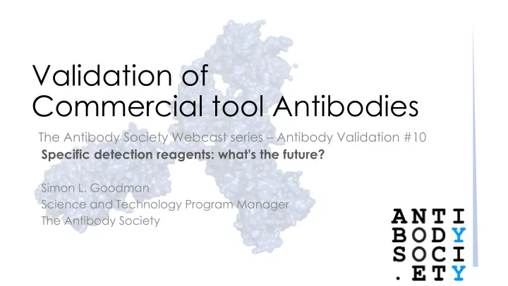 validation of commercial tool antibodies