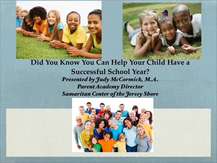 did you know you can help your child have a successful