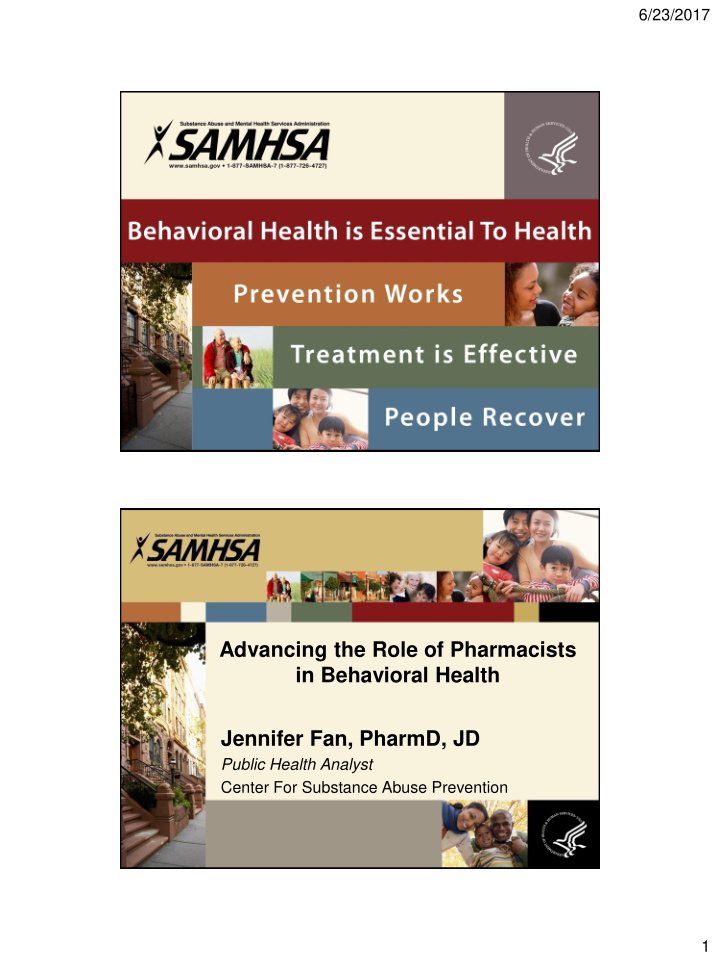 advancing the role of pharmacists in behavioral health