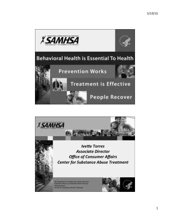 Ive$e  Torres    Associate  Director    Office  of  Consumer  Affairs