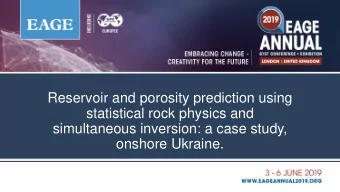 statistical rock physics and  simultaneous inversion: a case study,  onshore Ukraine.  1394