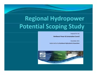 Hydropower Potential  Studies Reviewed for Scoping Study  Twenty  four studies reviewed