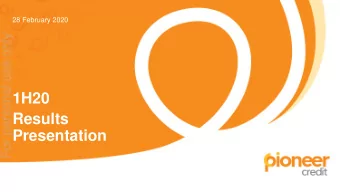 Results  Presentation  Important notice: Disclaimer  2  For personal use only This presentation has