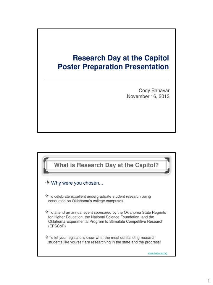 research day at the capitol