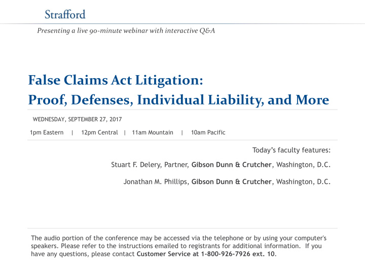 false claims act litigation proof defenses individual