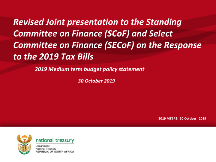 committee on finance scof and select