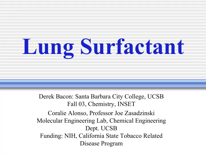 lung surfactant