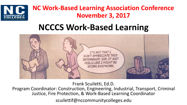 ncccs work based learning