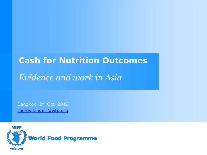 evidence and work in asia