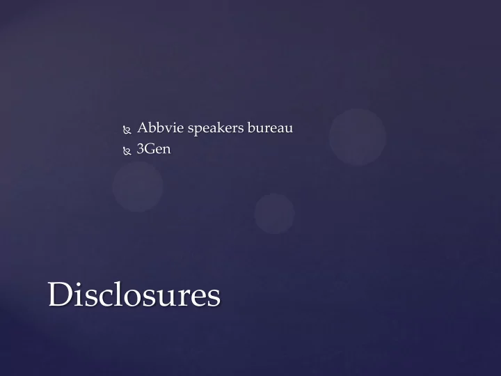 disclosures