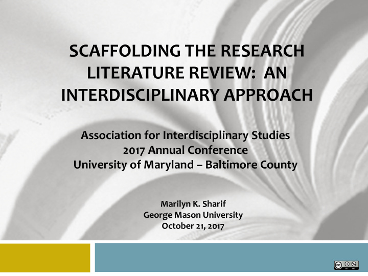 scaffolding the research literature review an