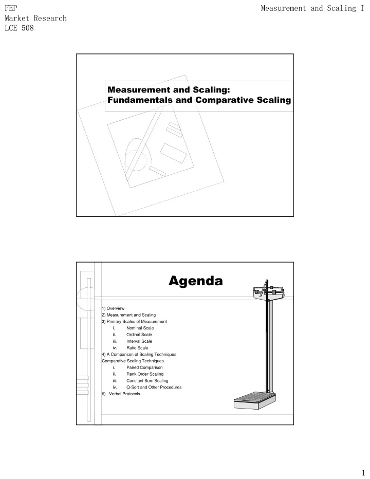 1 overview 2 measurement and scaling 3 primary scales of