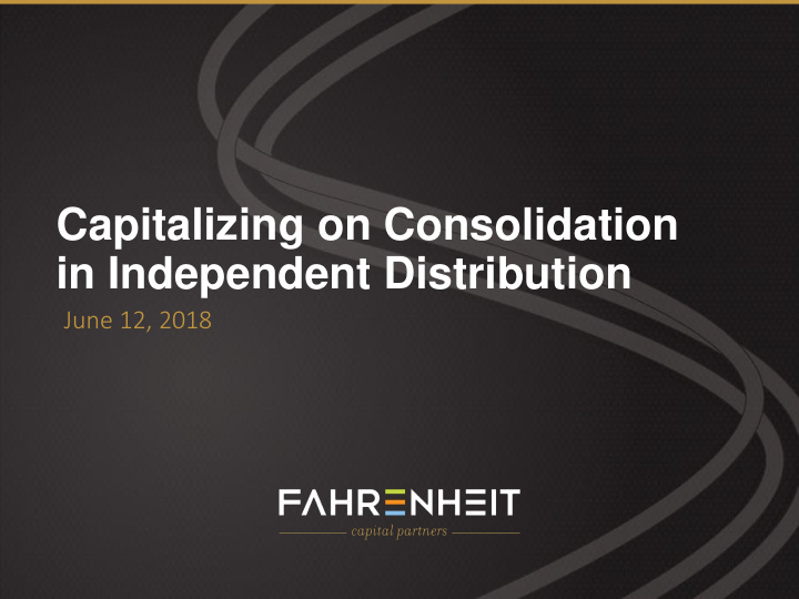 capitalizing on consolidation