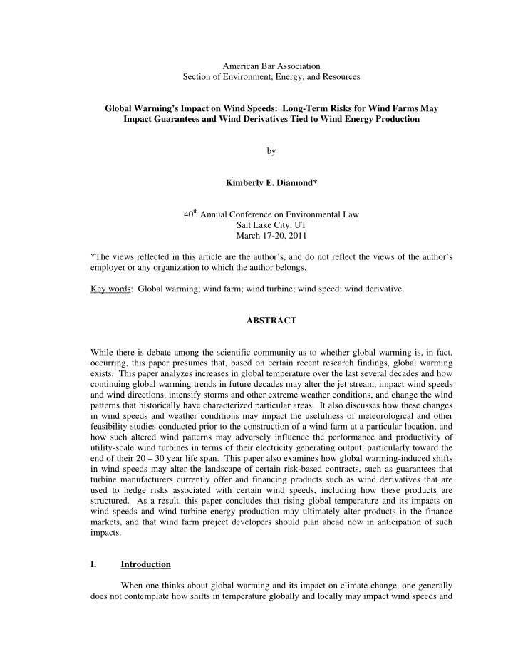 american bar association section of environment energy