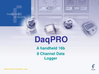 DaqPRO  A handheld 16b  8 Channel Data  Logger  DaqPRO Marketing Concept  Handheld universal