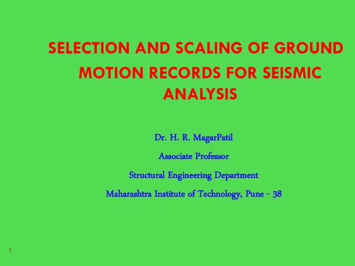 motion records for seismic