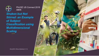 Shaken but Not  Stirred: an Example  of Subject  Classification using  Multidimensional  Scaling