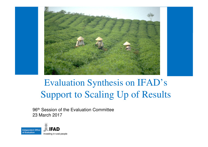 evaluation synthesis on ifad s support to scaling up of