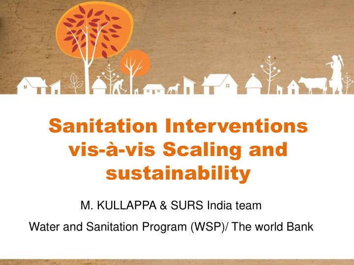 sanitation interventions vis vis scaling and