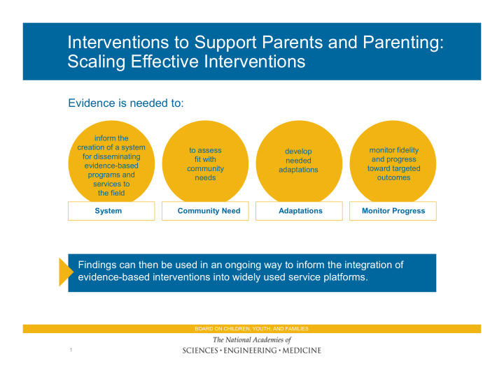interventions to support parents and parenting scaling