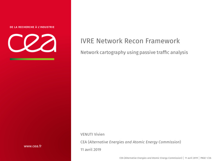 ivre network recon framework