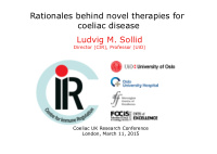 rationales behind novel therapies for coeliac disease