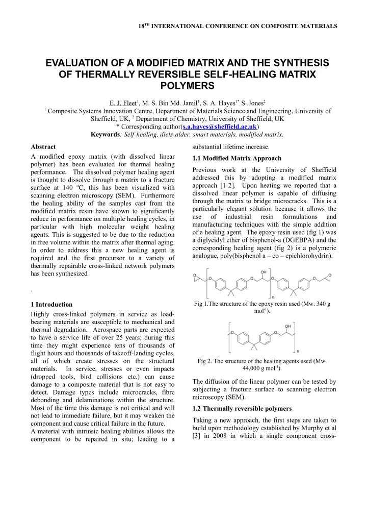 evaluation of a modified matrix and the synthesis of