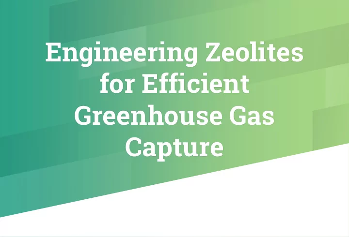engineering zeolites
