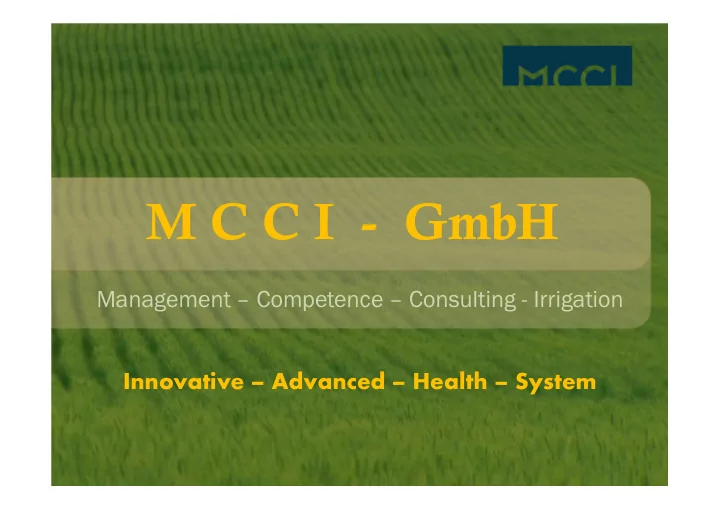 m c c i gmbh