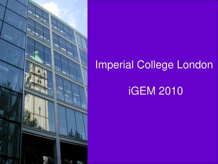 igem 2010 parasite detection with a rapid response 200 m