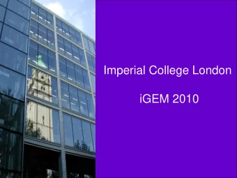 iGEM 2010 Parasite detection with a rapid response  200m  Making the Invisible Visible
