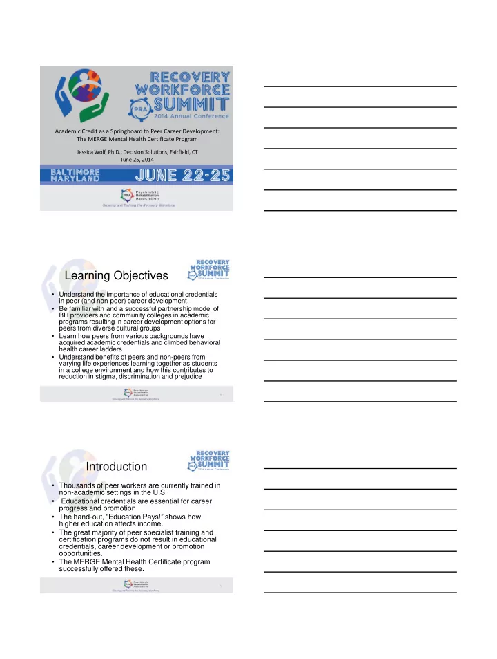 learning objectives