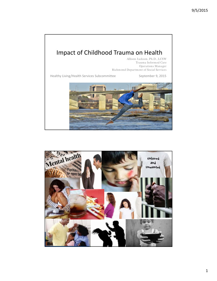 impact of childhood trauma on health