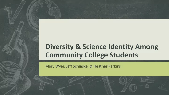 diversity science identity among