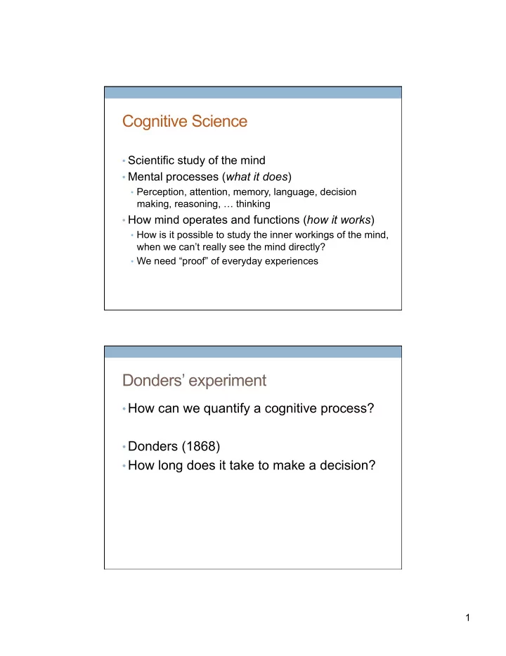 cognitive science