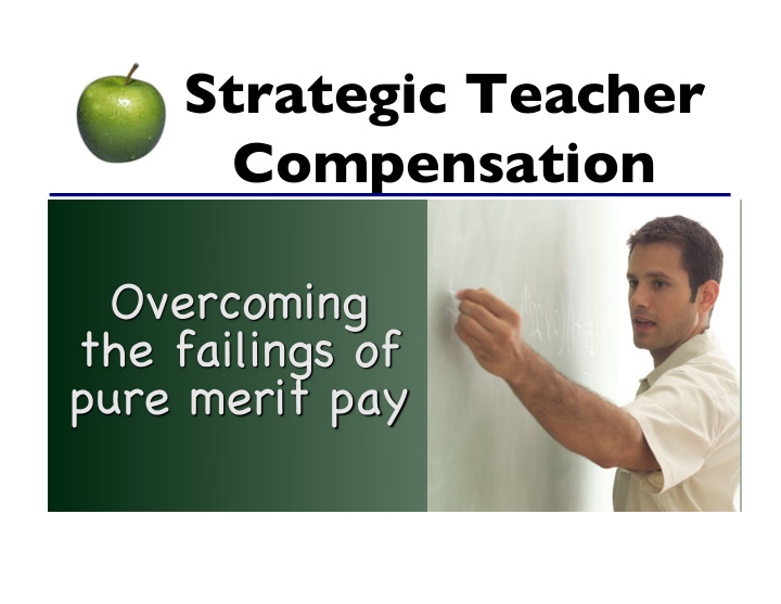 strategic teacher compensation strategic teacher