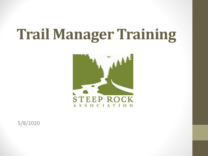 trail manager training