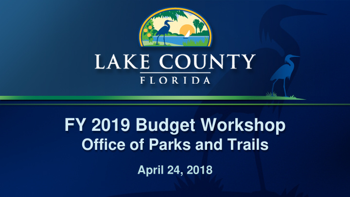 fy 2019 budget workshop