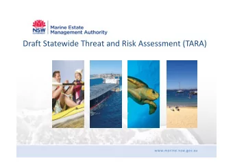 Draft Statewide Threat and Risk Assessment (TARA)  Agenda  Time  Session  Lead  10.00 10.05