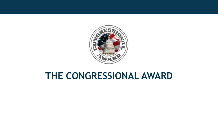 the congressional award about