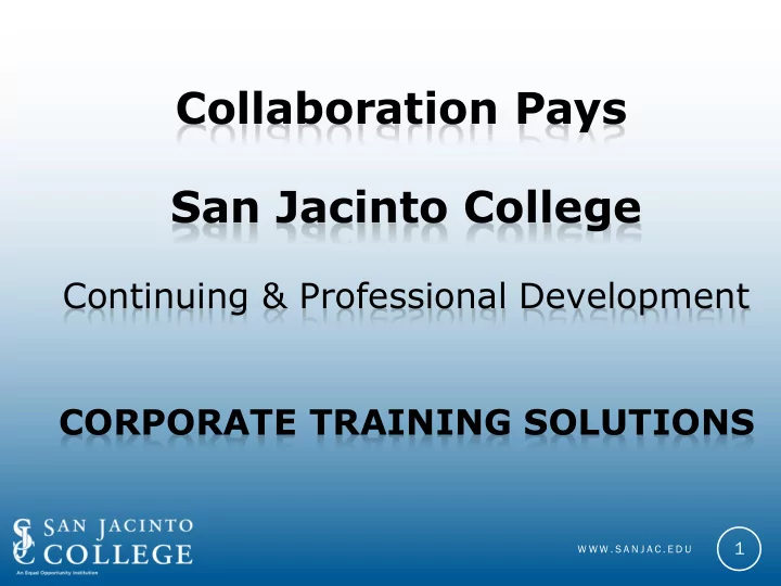 san jacinto college