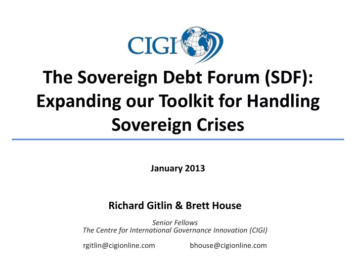 expanding our toolkit for handling