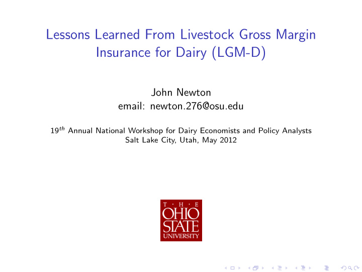 lessons learned from livestock gross margin insurance for