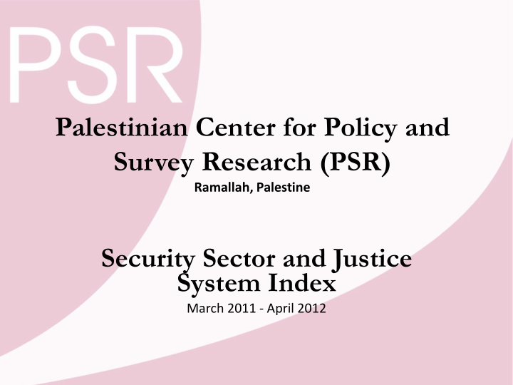 palestinian center for policy and survey research psr