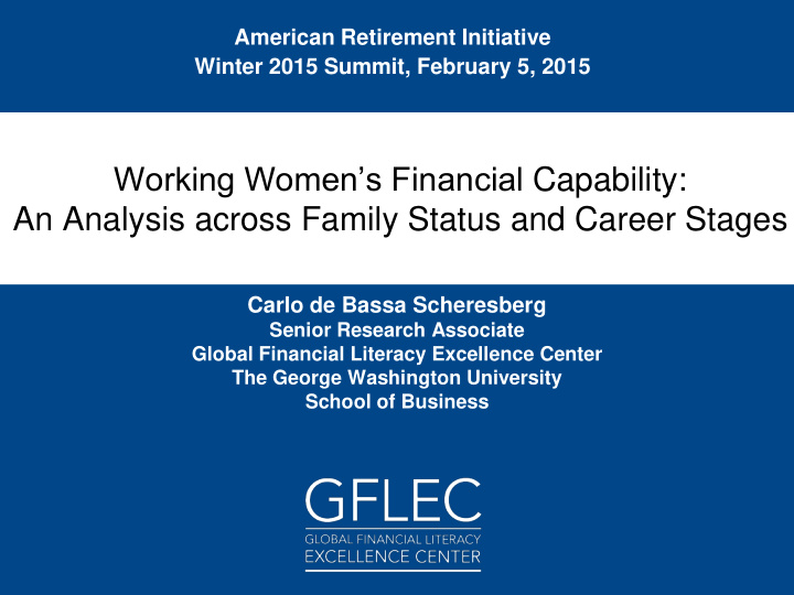 working women s financial capability